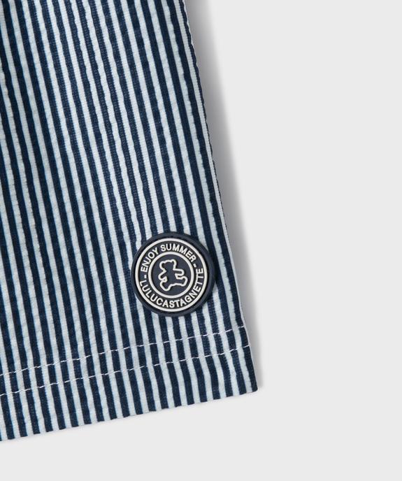 Short de surf à rayures garçon - LuluCastagnette vue2 - LULU CASTAGNETTE GEMO FOR GOOD - GEMO