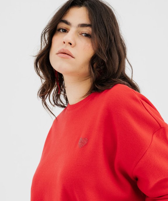 Tee-shirt manches longues en maille épaisse femme grande taille vue5 - GEMO (G TAILLE) - GEMO