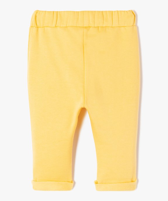 Pantalon en maille molletonnée avec motif Mickey bébé garçon - Disney  vue4 - DISNEY BABY - GEMO