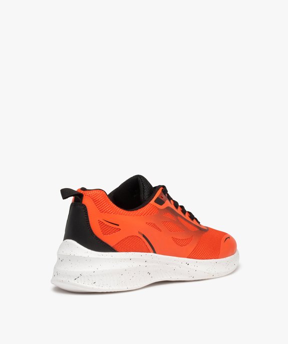 Baskets homme running fluo avec semelle mouchetée vue5 - GEMO (SPORTSWR) - GEMO