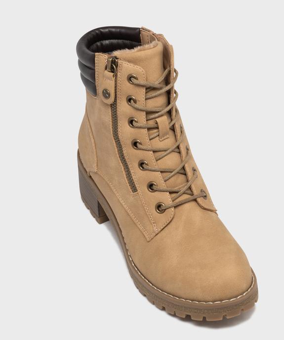 Boots casual à talon et semelle crantée femme - VALENTINA BALDA Boots casual à talon et semelle crantée femme vue6 - VALENTINA BALDA - GEMO