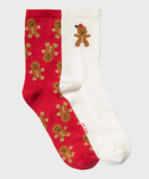 Chaussettes motifs bonhommes en pain d’épices fille (lot de 2) - GEMO (ENFANT) Chaussettes motifs bonhommes en pain d’épices fille (lot de 2) vue1 - GEMO (ENFANT) - GEMO