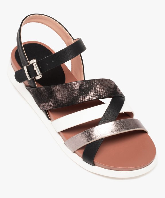 Sandales fille à brides croisées et détails métallisés vue5 - GEMO (ENFANT) - GEMO