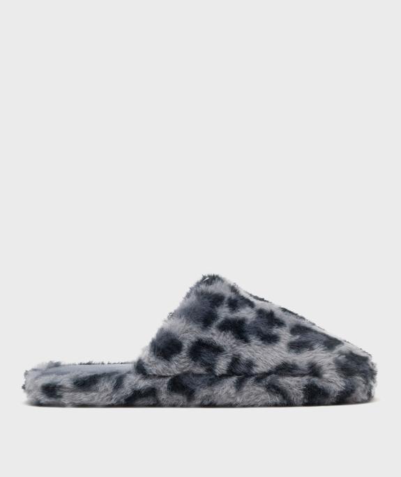 Chaussons mules en fourrure imitation imprimée léopard femme vue1 - GEMO(HOMWR FEM) - GEMO