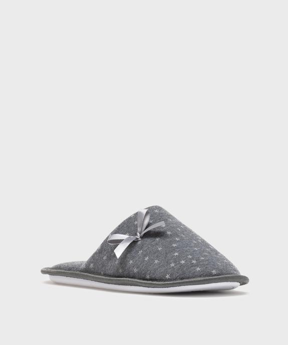 Chaussons mules en jersey étoilé femme vue2 - GEMO(HOMWR FEM) - GEMO
