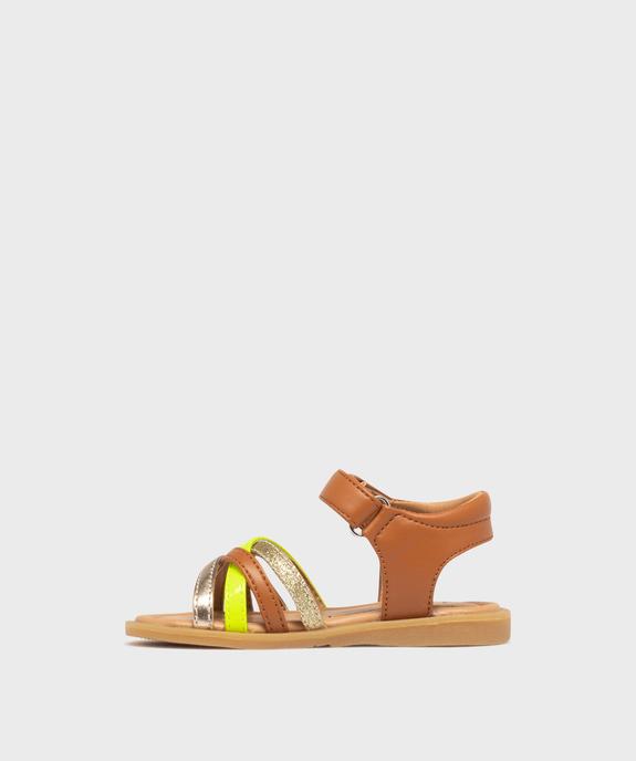 Sandales multibrides à scratch bébé fille vue3 - LOVELY WINGS - GEMO