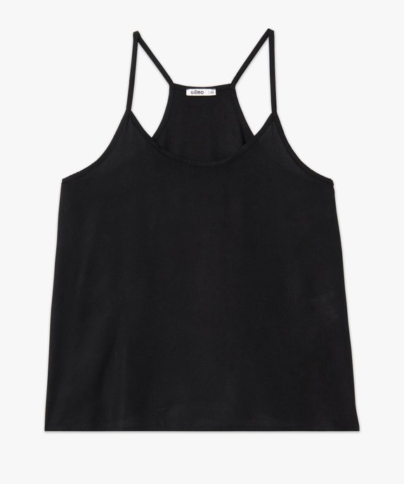 Débardeur en viscose légère à bretelles fines et dos nageur femme vue4 - GEMO(FEMME PAP) - GEMO
