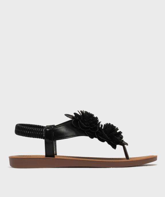 Sandales à entredoigt avec fleurs en relief femme vue1 - VALENTINA BALDA - GEMO