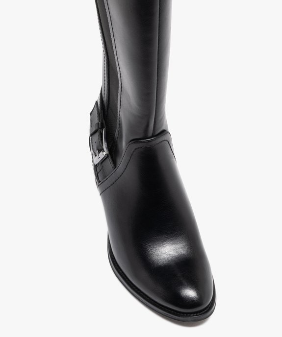 Bottes femme unies à talon carré avec liseré métallisé vue6 - VALENTINA BALDA - GEMO