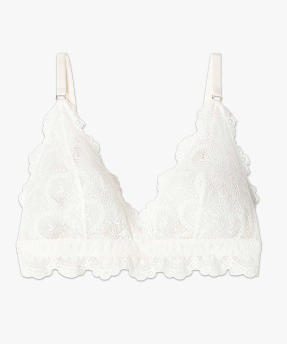 Soutien-gorge triangle sans armatures en dentelle vue4 - GEMO(HOMWR FEM) - GEMO