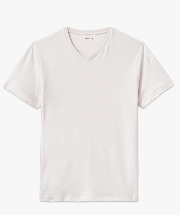 Tee-shirt à manches courtes et col V homme vue4 - GEMO 4G HOMME - GEMO