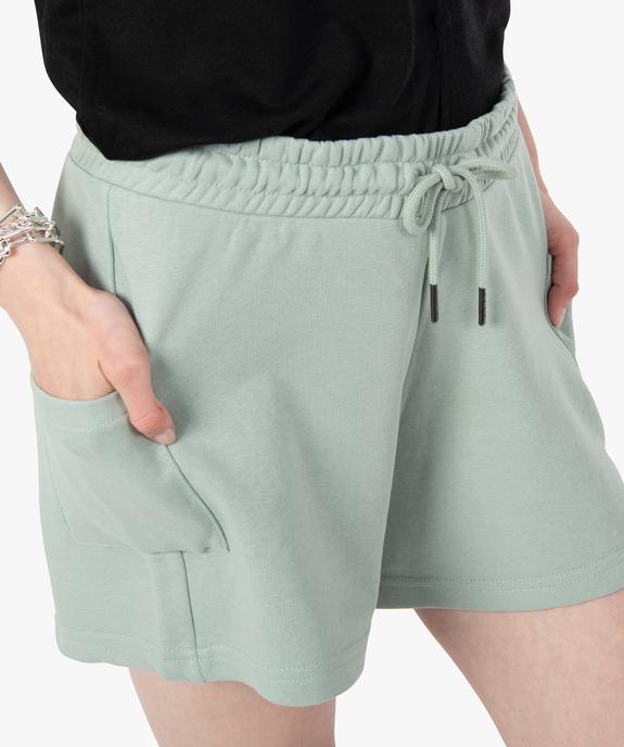 Short femme en maille avec ceinture élastiquée vue2 - GEMO(FEMME PAP) - GEMO