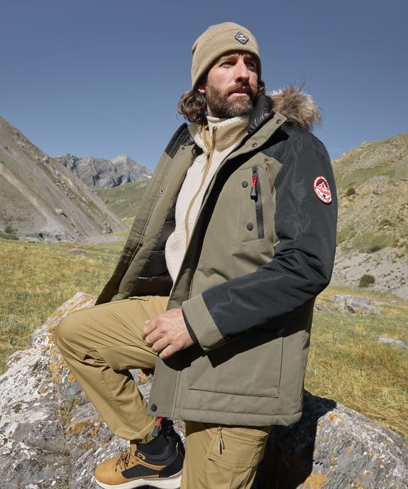 Parka bicolore avec capuche bordée ce fourrure imitation homme - Tokyo Laundry vue1 - TOKYO LAUNDRY - GEMO