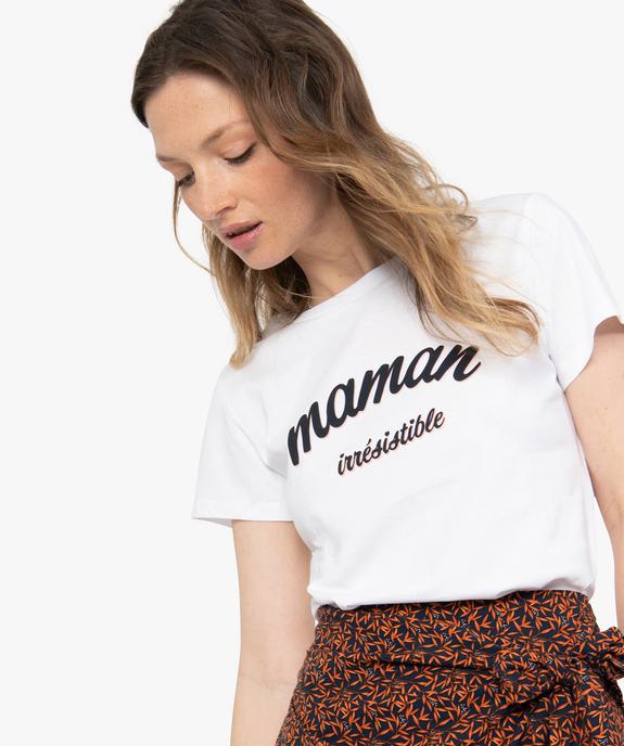 Tee-shirt femme à manches courtes spécial maman vue1 - GEMO(FEMME PAP) - GEMO