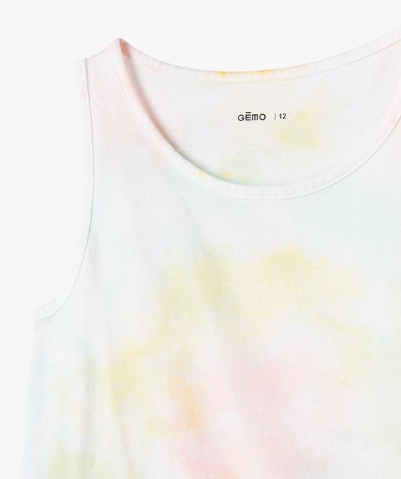Haut de pyjama débardeur effet tie and dye fille vue2 - GEMO 4G FILLE - GEMO