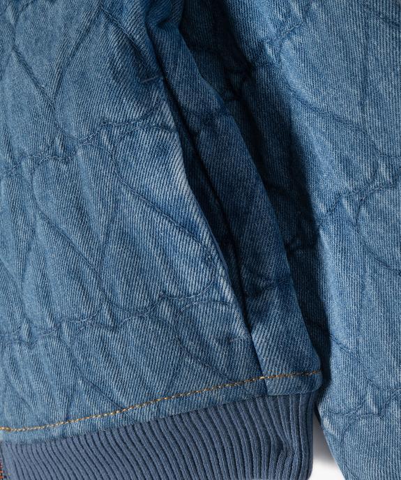 Blouson en jean matelassage cœurs fille vue4 - GEMO (ENFANT) - GEMO