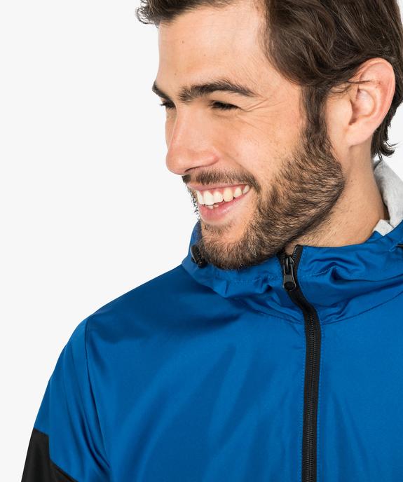 Blouson homme coupe-vent à capuche doublé jersey vue2 - GEMO (HOMME) - GEMO