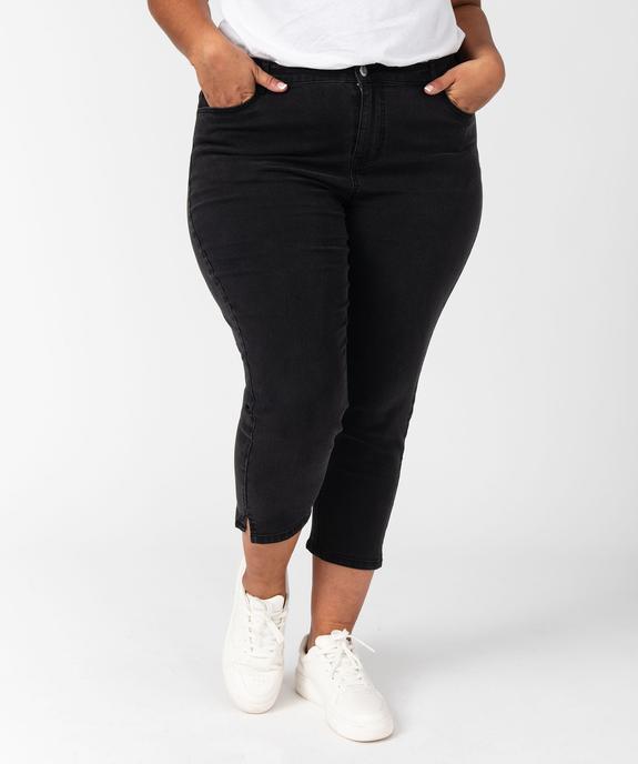 Pantacourt en jean stretch coupe slim taille normale femme grande taille vue1 - GEMO 4G GT - GEMO