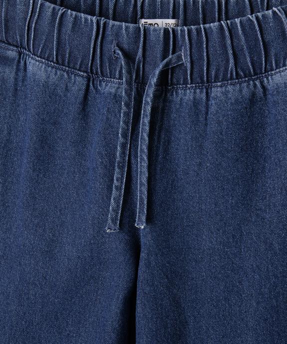 Jean large avec taille élastique ajustable fille vue2 - GEMO (JUNIOR) - GEMO