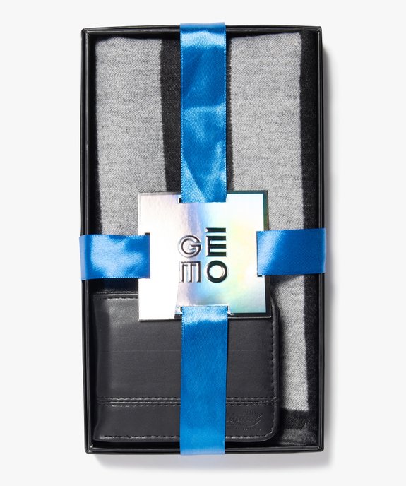 Coffret cadeau homme : écharpe et portefeuille vue1 - GEMO (ACCESS) - GEMO