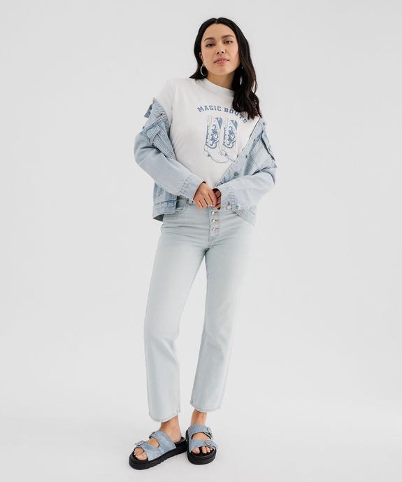 Tee-shirt manches courtes avec motif désert femme vue5 - GEMO 4G FEMME - GEMO
