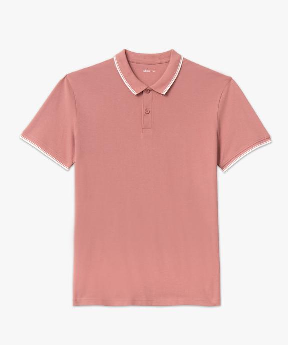 Polo à manches courtes et finitions fantaisie homme vue4 - GEMO 4G HOMME - GEMO