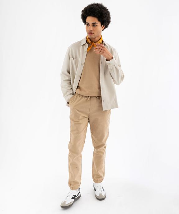 Tee-shirt manches courtes en coton uni homme vue4 - GEMO (HOMME) - GEMO