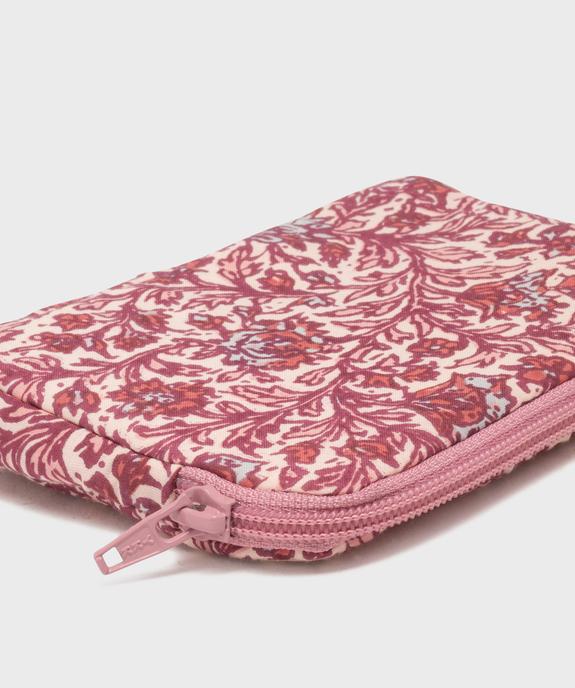 Pochette imprimée fermeture zippée femme vue2 - GEMO (ACCESS) - GEMO