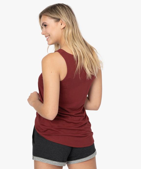 Débardeur femme en maille fluide à motifs et dos rallongé vue3 - GEMO(FEMME PAP) - GEMO