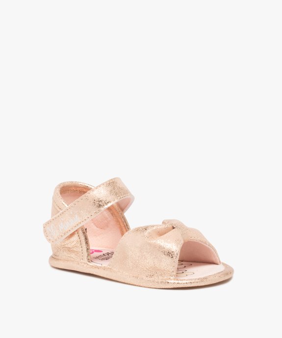 Sandales de naissance bébé fille métallisées - Minnie vue2 - MINNIE - GEMO