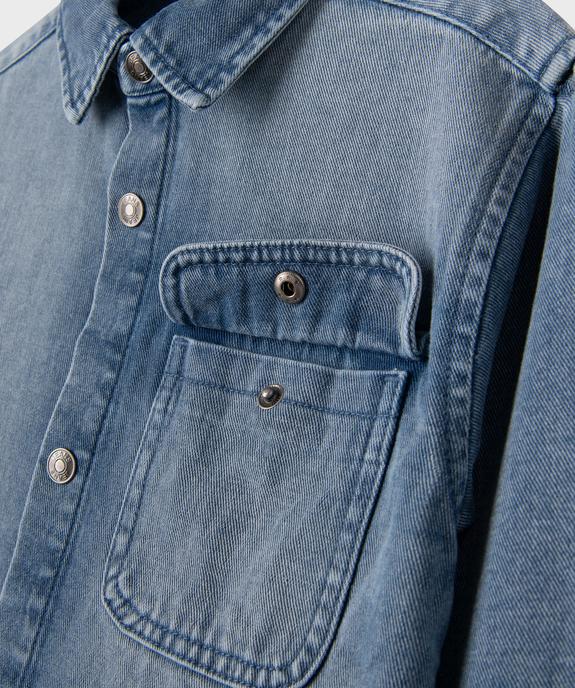Chemise en jean à boutons pression garçon vue7 - GEMO (ENFANT) - GEMO