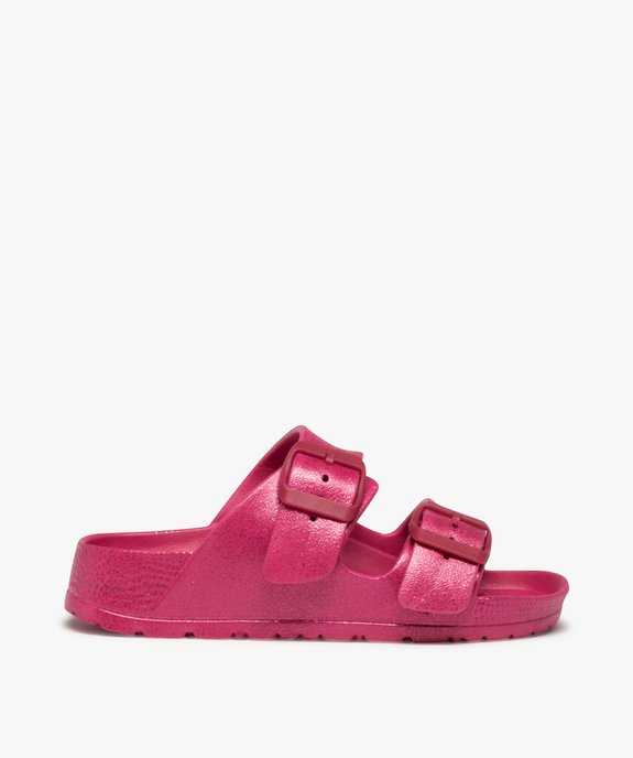 Mules de piscine fille pailletées à brides ajustables vue1 - GEMO (ENFANT) - GEMO