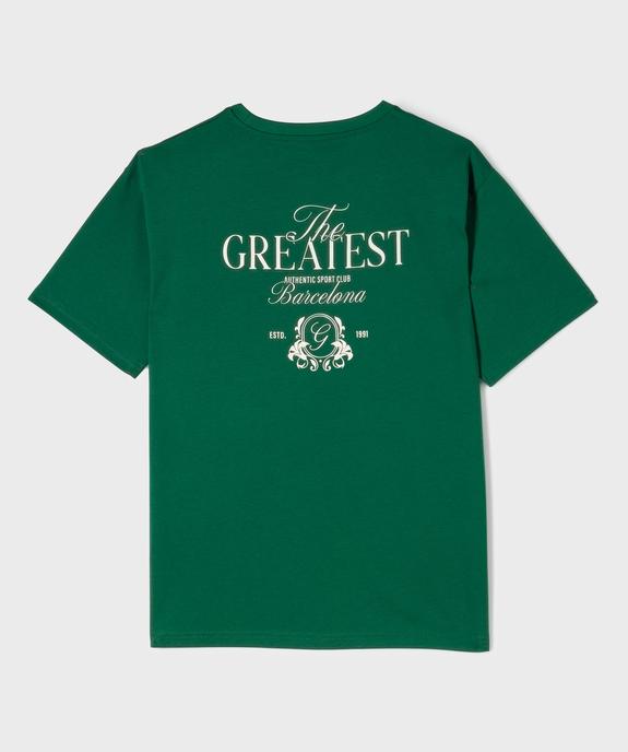 Tee-shirt manches courtes motif poitrine et dos garçon vue3 - GEMO 4G GARCON - GEMO