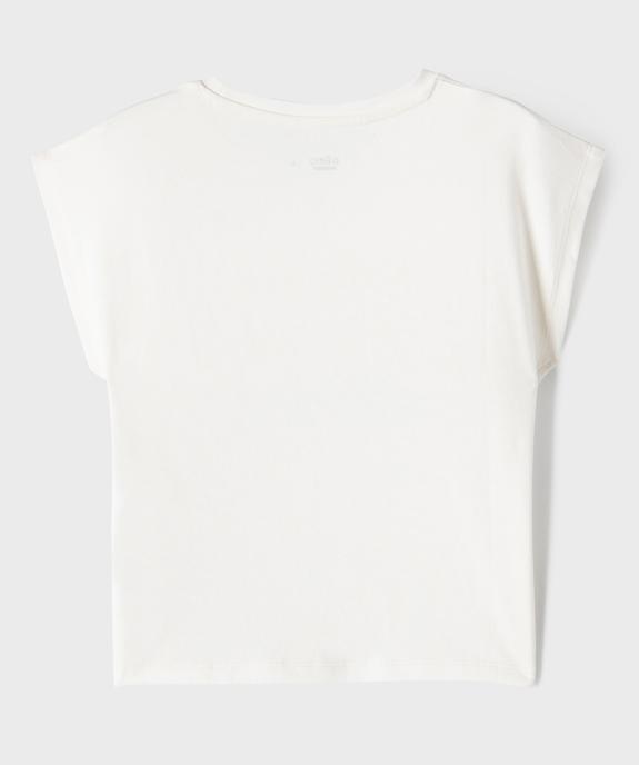 Tee-shirt imprimé à manches ultra courtes fille vue3 - GEMO 4G FILLE - GEMO
