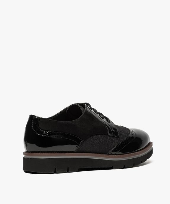 Derbies femme vernis et pailletés vue4 - GEMO (CASUAL) - GEMO