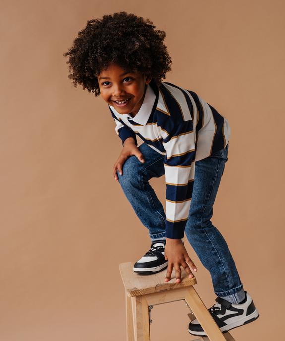 Pull rayé à col rond garçon vue3 - GEMO (ENFANT) - GEMO