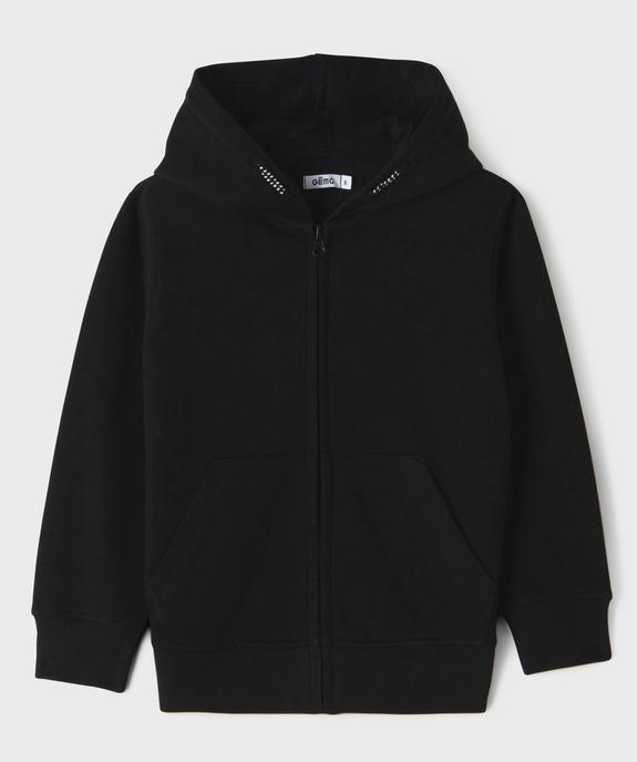 Sweat zippé et molletonné à capuche garçon vue6 - GEMO (ENFANT) - GEMO