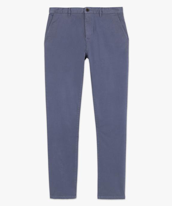 Pantalon chino en coton stretch coupe Slim homme vue4 - GEMO 4G HOMME - GEMO