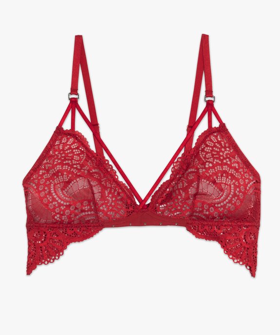 Soutien-gorge triangle sans armatures avec strass vue4 - GEMO(HOMWR FEM) - GEMO