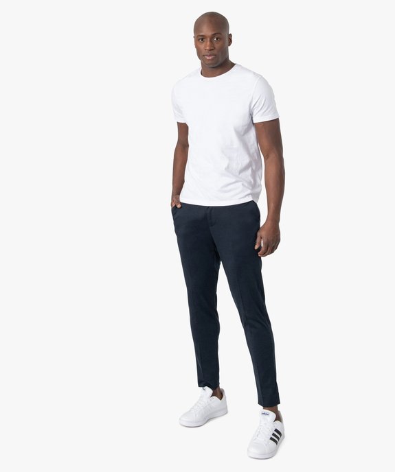 Pantalon homme en maille extensible avec taille ajustable vue5 - GEMO (HOMME) - GEMO