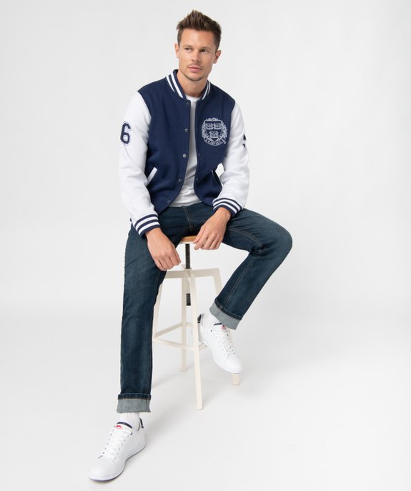 Sweat bomber homme fermé par boutons pressions - Harvard vue1 - HARVARD - GEMO