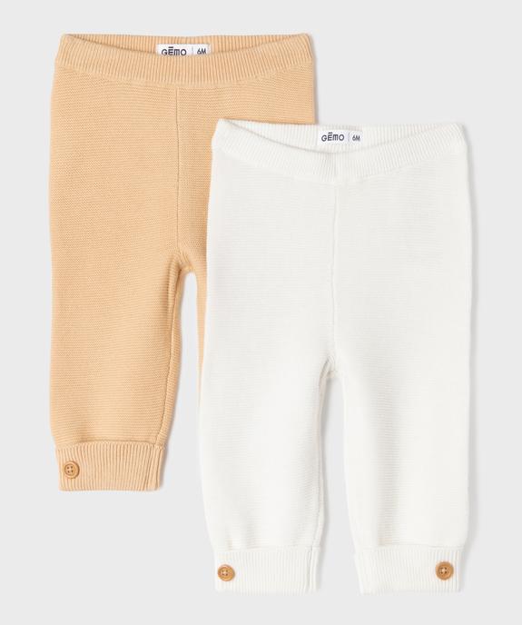 Legging en tricot bébé mixte (lot de 2) vue1 - GEMO(BB COUCHE) - GEMO