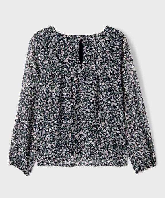 Blouse en voile à manches longues fille vue3 - GEMO 4G FILLE - GEMO