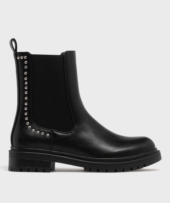 Boots Chelsea à clous et semelle crantée femme vue1 - 5 MILES - GEMO