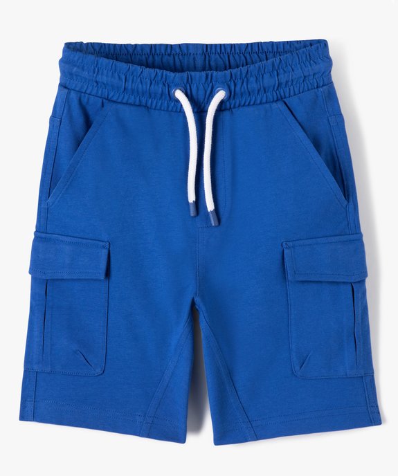Bermuda garçon en maille extensible avec poches à rabat vue1 - GEMO (ENFANT) - GEMO
