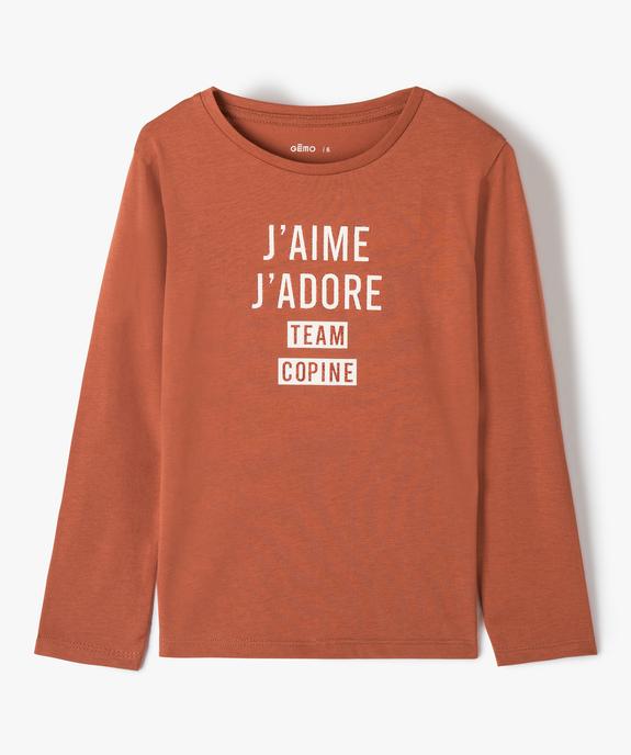 Tee-shirt fille à manches longues à motif fantaisie vue1 - GEMO (ENFANT) - GEMO