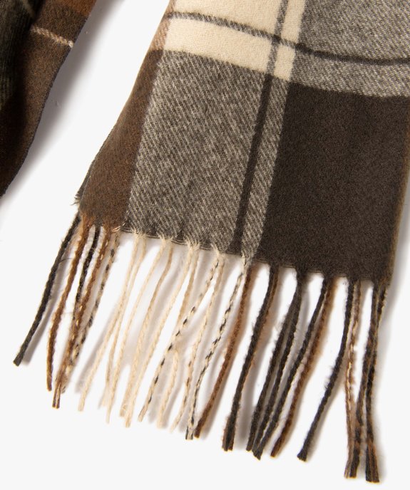 Echarpe homme à motif tartan avec franges aux extrémités vue2 - GEMO (ACCESS) - GEMO