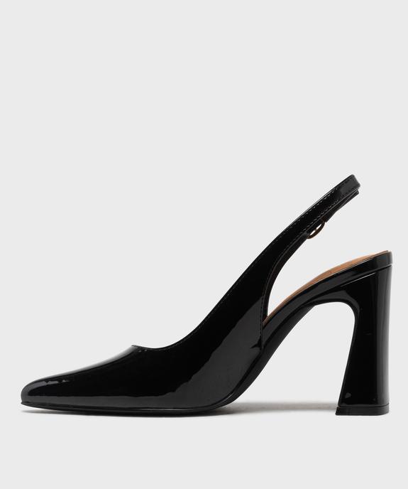 Escarpins sling-back à bout pointu et talon haut femme- Follow Me vue3 - FOLLOW ME - GEMO