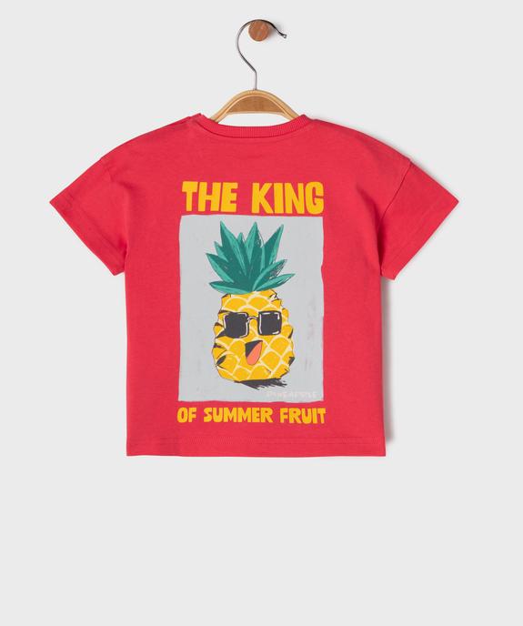 Tee-shirt manches courtes en jersey de coton imprimé devant et dos bébé garçon vue3 - GEMO 4G BEBE - GEMO