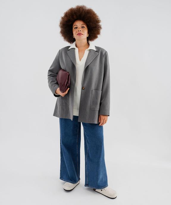 Jean wide leg en coton stretch taille ajustable femme grande taille - GEMO 4G GT Jean wide leg en coton stretch taille ajustable femme grande taille vue9 - GEMO 4G GT - GEMO